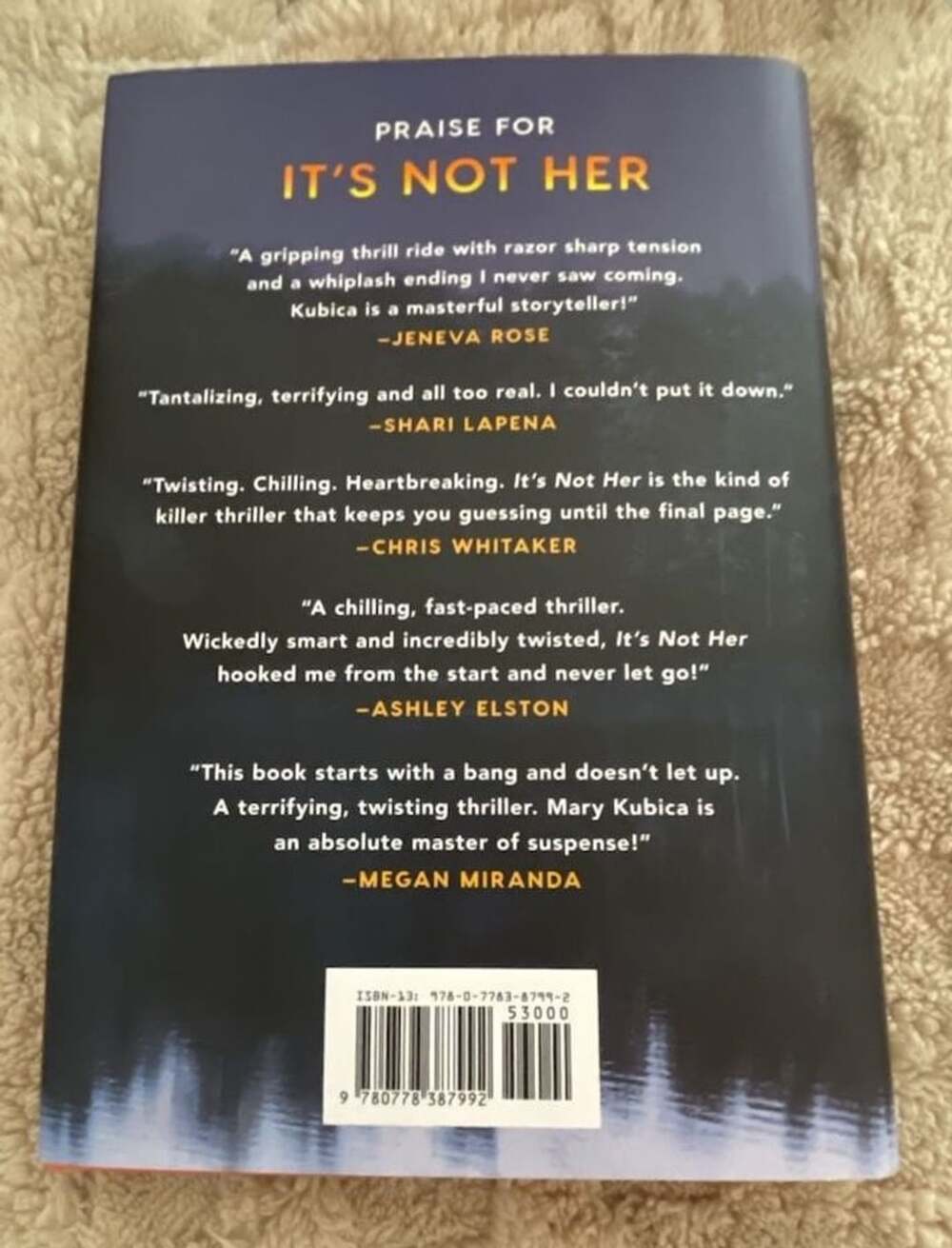 It's Not Her: A Novel Hardcover Mary Kubica - Picture 2 of 3